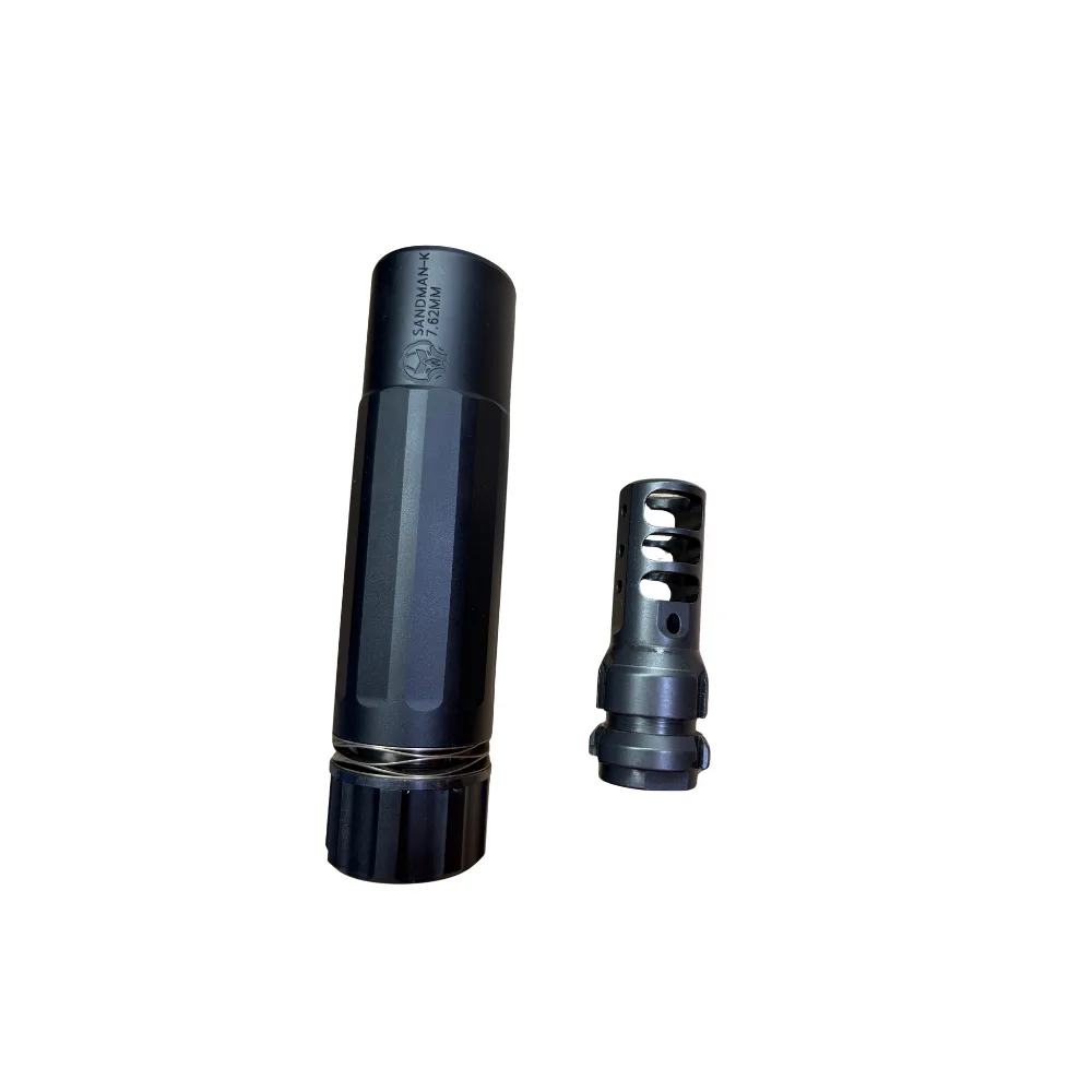 Silenciador Tipo Sandman 14cm con Bocacha- negro